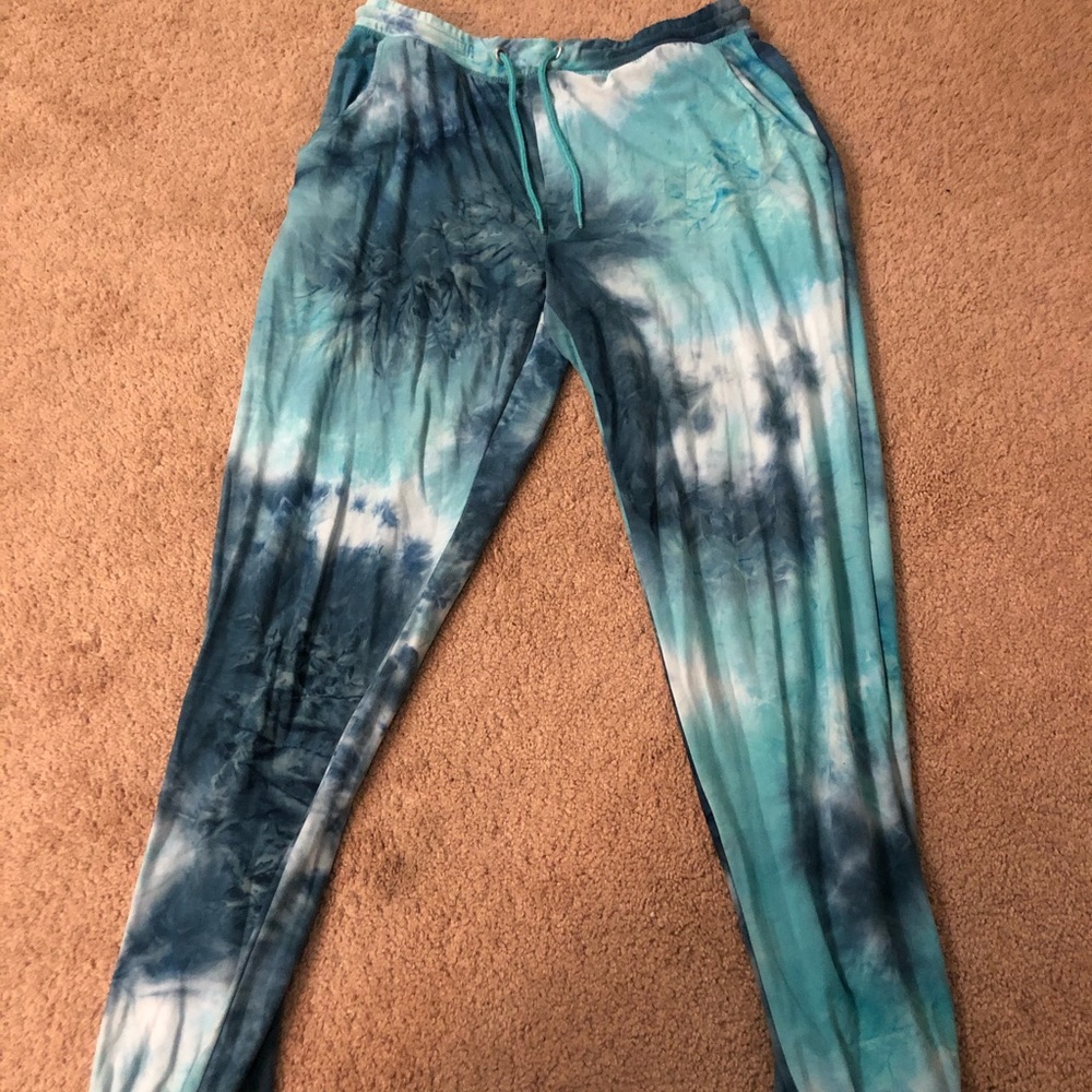 Blue Tye Dye Sweat Pants